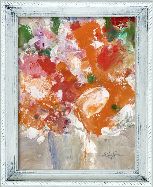 Shabby Chic Dream 15 - Framed Floral Painting by Kathy Morton Stanion by Kathy Morton Stanion