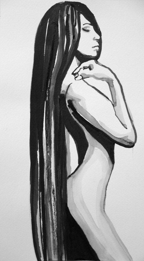 Nude #193 ID / 35 x 19.8 cm by Alexandra Djokic