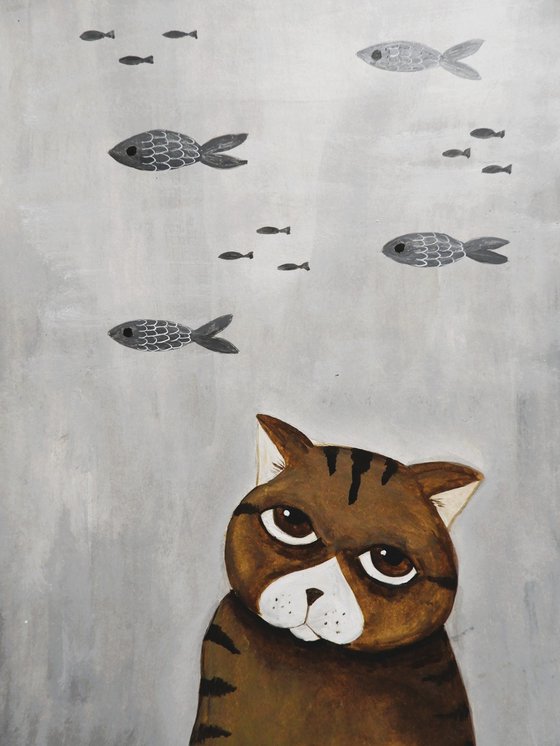 The cat and the fish