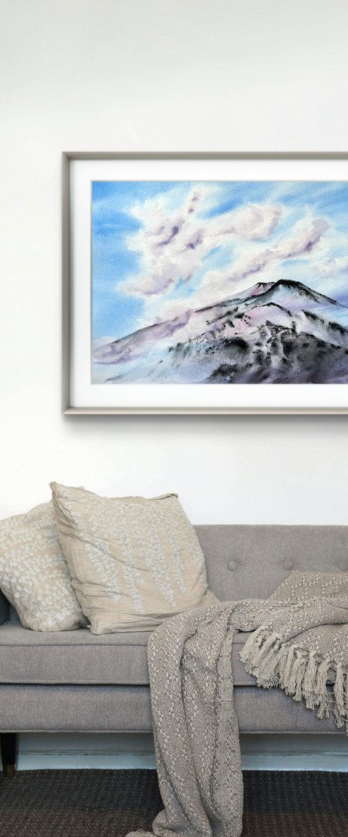 Majestic clouds Volcano Etna by Yuliia Sharapova