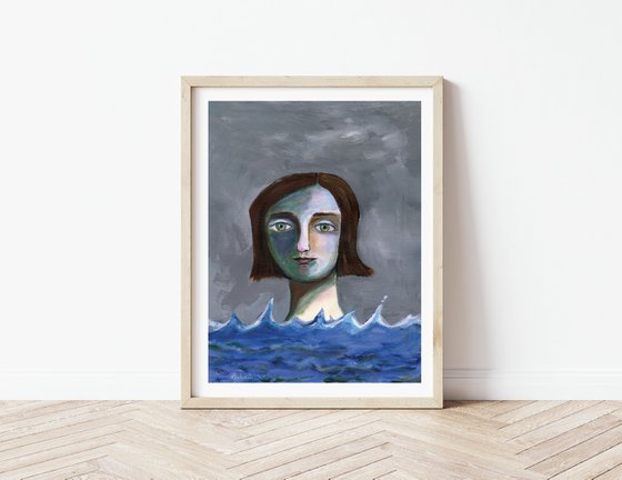Wild Swimming Woman 1 - Original Artwork
