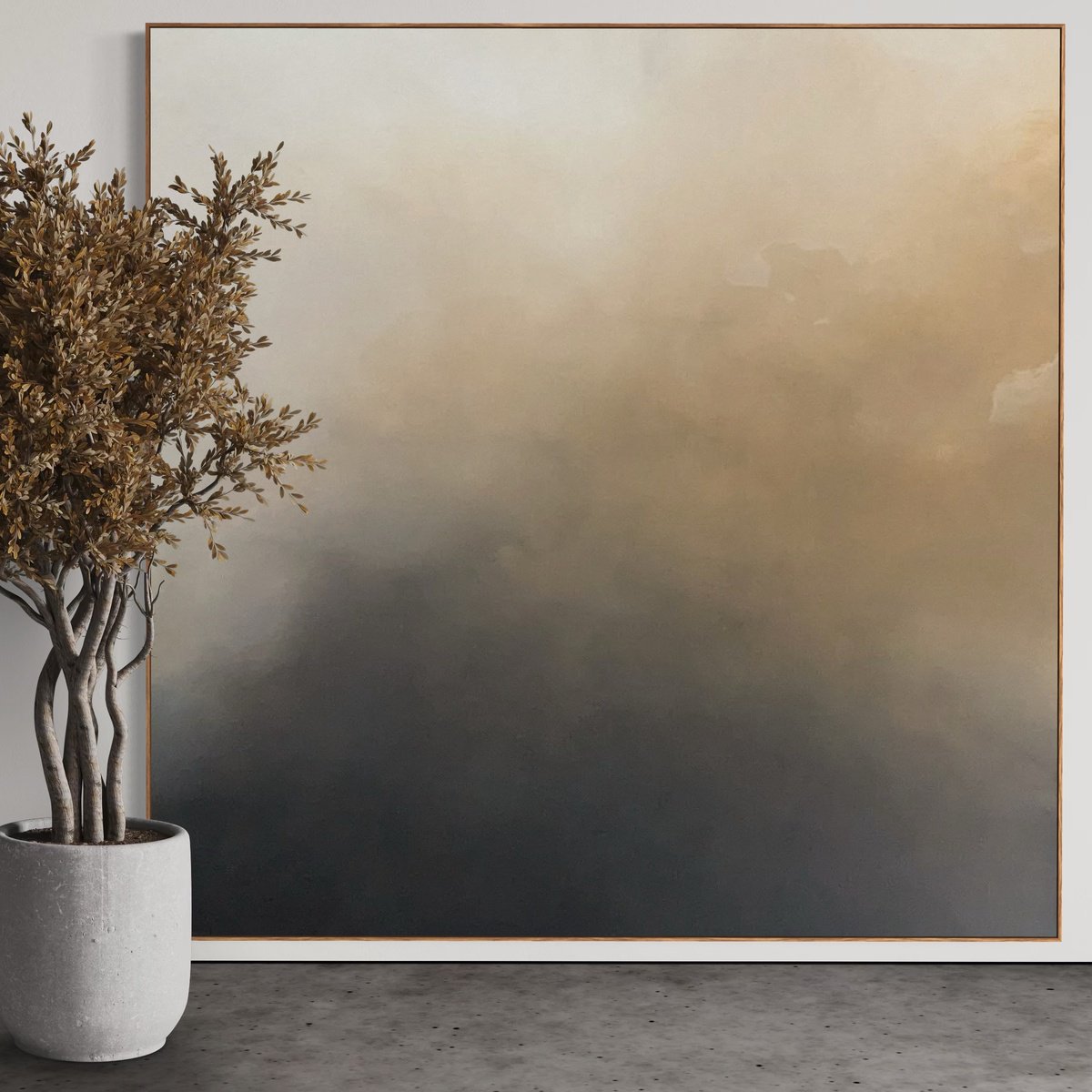 Abstract Acrylic Painting By Gabriela Azar Schreiner, 71 X 71, Evening