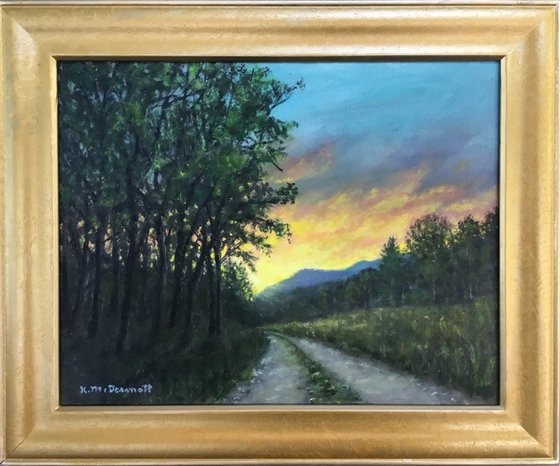 BACK ROAD MORNING - oil 11X14 (SOLD)