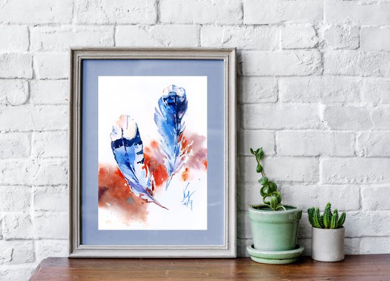 Diptych ‘Cobalt Blue’