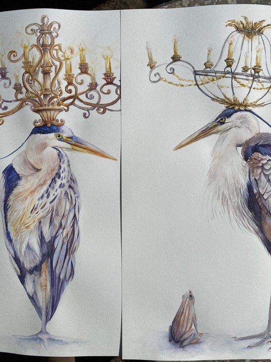 Heron & Golden Chandelier 2