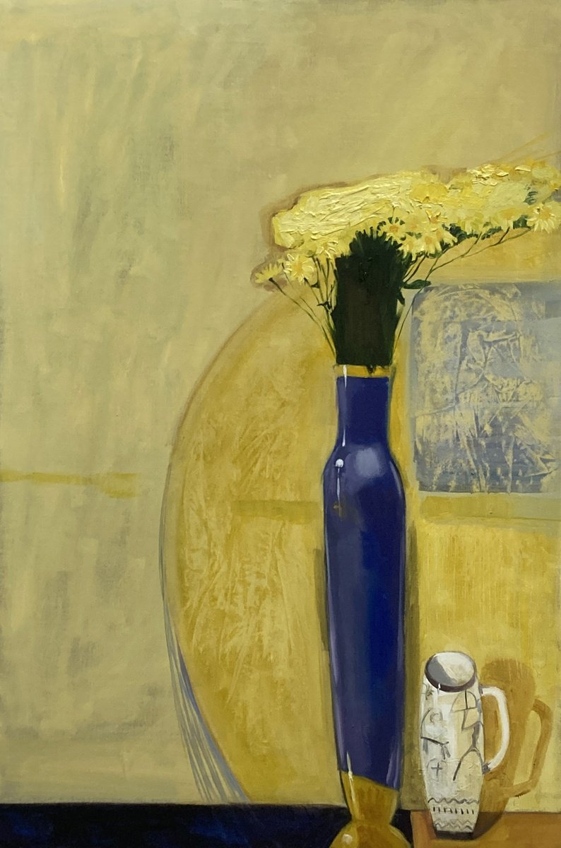 Impressionistic Still Life Oil Painting By Arman Hayrapetyan, 24 X 35, Tranquil Composition, Original Artwork