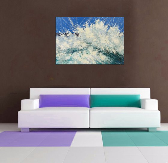 Seascape Painting "Sea Waves" 70 x 100 cm