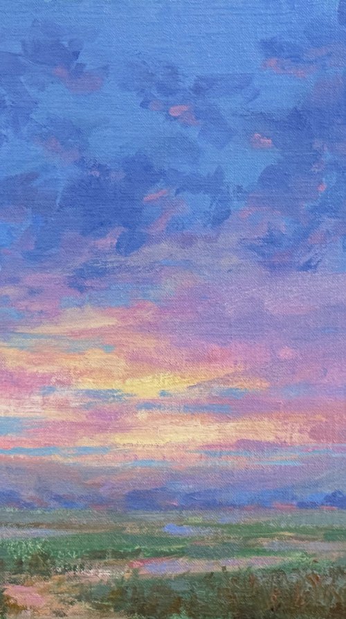 Crimson Horizon Sunset by Tatyana Fogarty