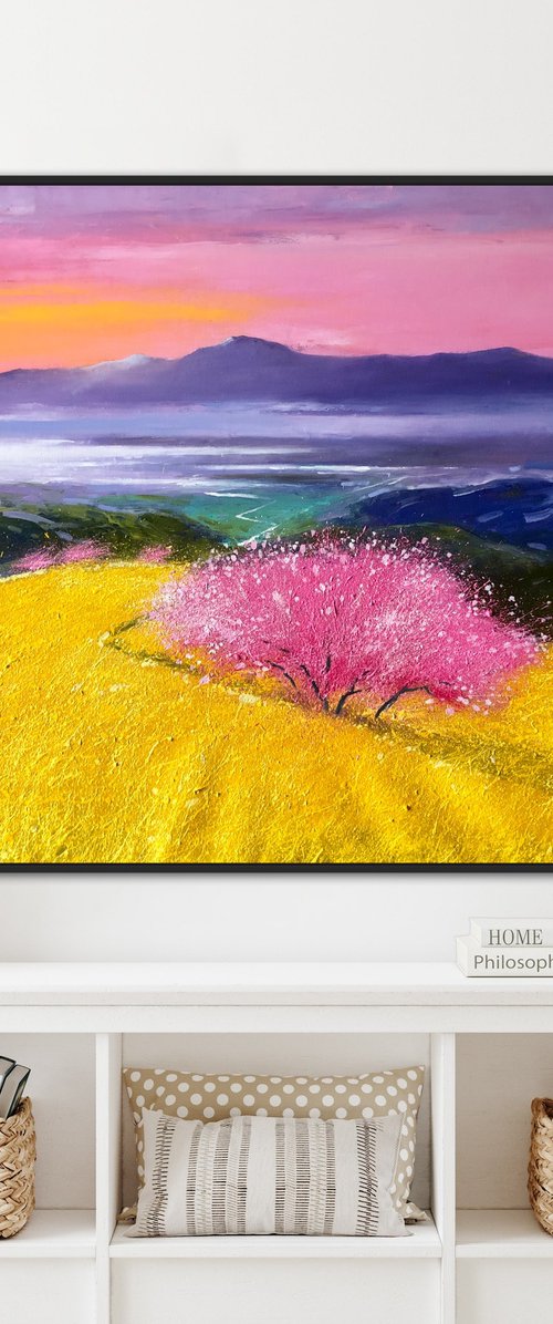 Blossom time 80-80cm by Volodymyr Smoliak