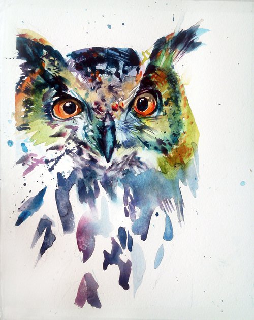 Owl, awareness by Andja Zivadinovic