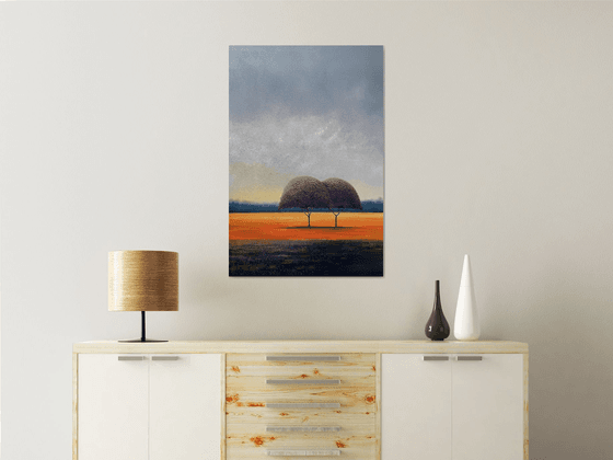 2 Trees Orange Fields