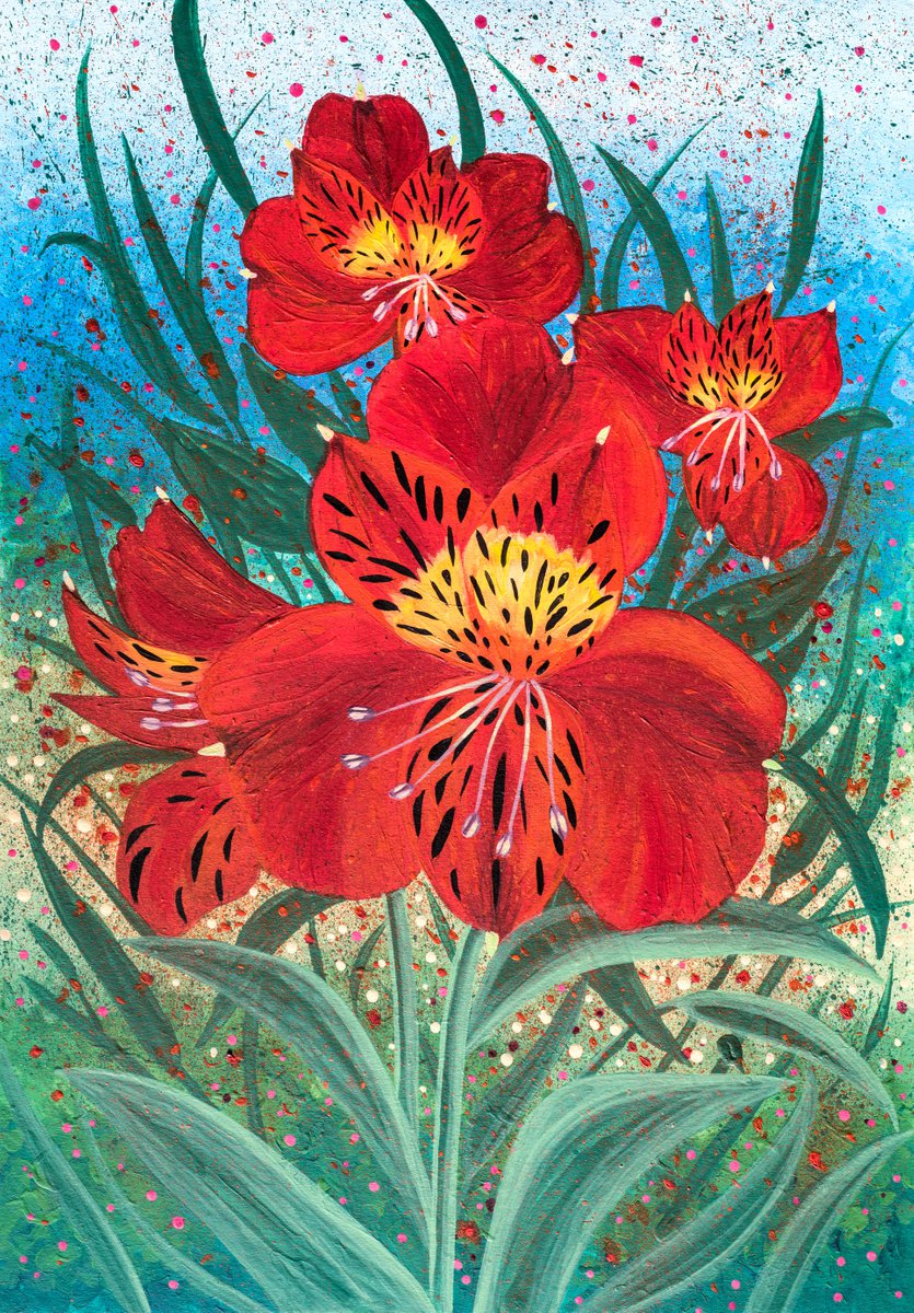 Alstroemeria Flower by Yvonne B Webb