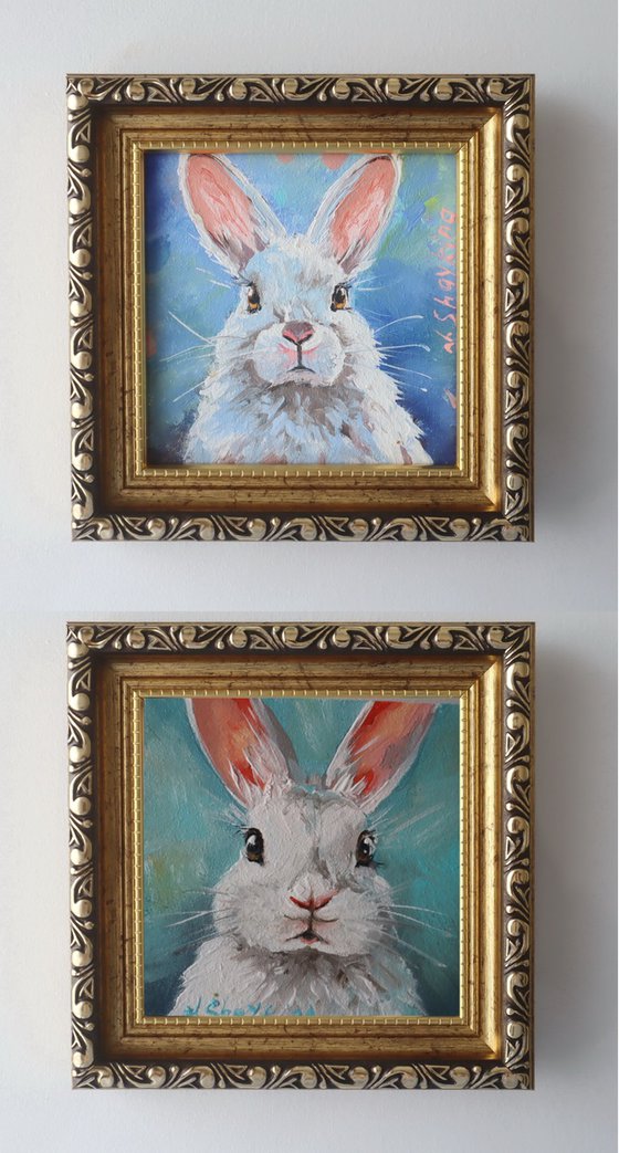 White Bunny, Set of 2