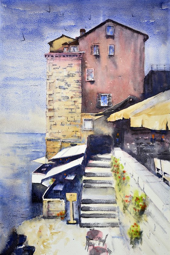 Dan na moru Rovinj Hrvatska 35x54cm 2023