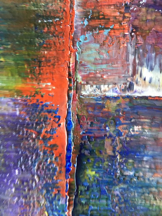 "Stone Cold Series" - SPECIAL PRICE + FREE USA SHIPPING - Original Extra Large PMS Abstract Diptych Oil Paintings On Canvas - 66" x 30"