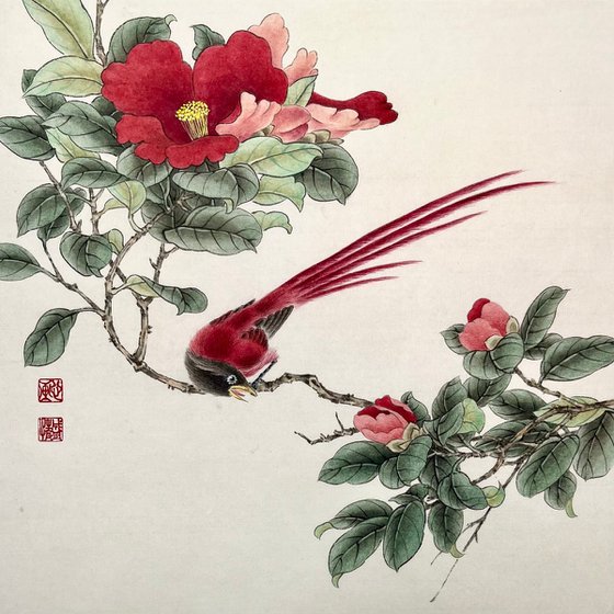 Camellia &amp; Bird