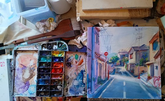 A rural street in Japan