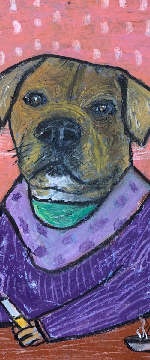 Smoking dog #72 by Pavel Kuragin