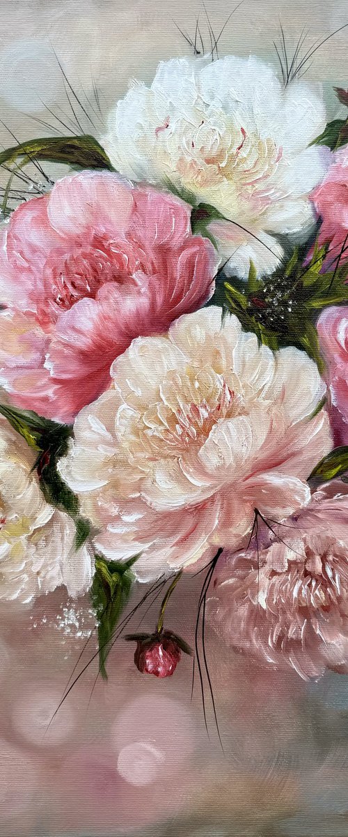 Blooms of Elegance- Peony Bouquet by Tanja Frost