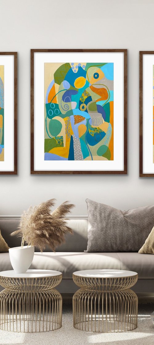 A Summer Day (Triptych) by Rashna Hackett