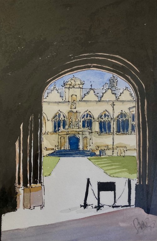 Sketch of Merton College Oxford by Stuart Roper