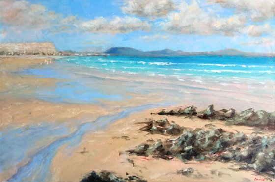 Turquoise | Original Spain Oil Painting