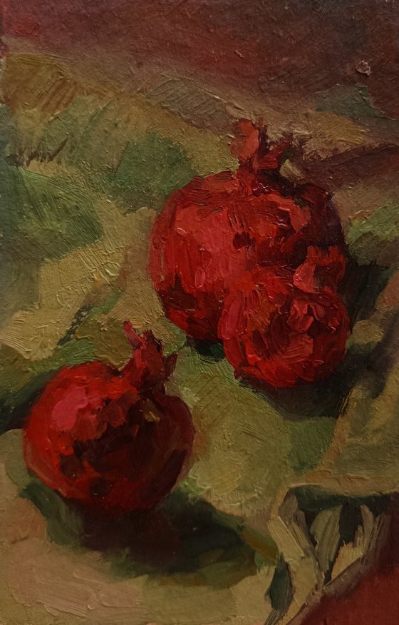 Red pomegranates