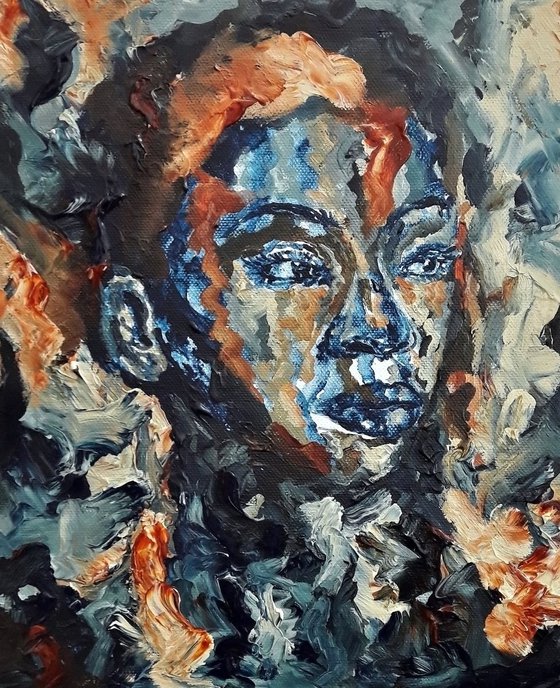 Deviation from Reality Painting Series, Contemporary painting series using palette knife, brushes and textures. Emotive art