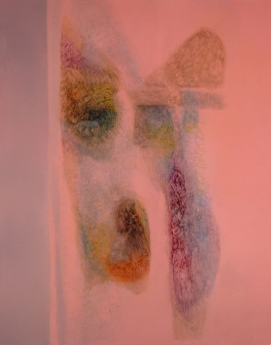 Abstract Oil Painting By Frederic Belaubre, 29 X 36, Metafigure #6, 73X92 Cm, Original Artwork