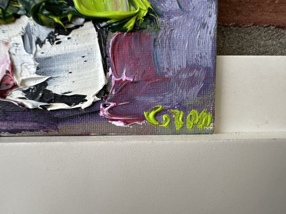 Pink Rose deep impasto
