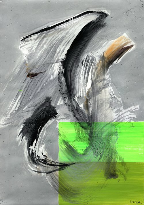 Bright Abstraction on Gray 3 by Evgen Semenyuk
