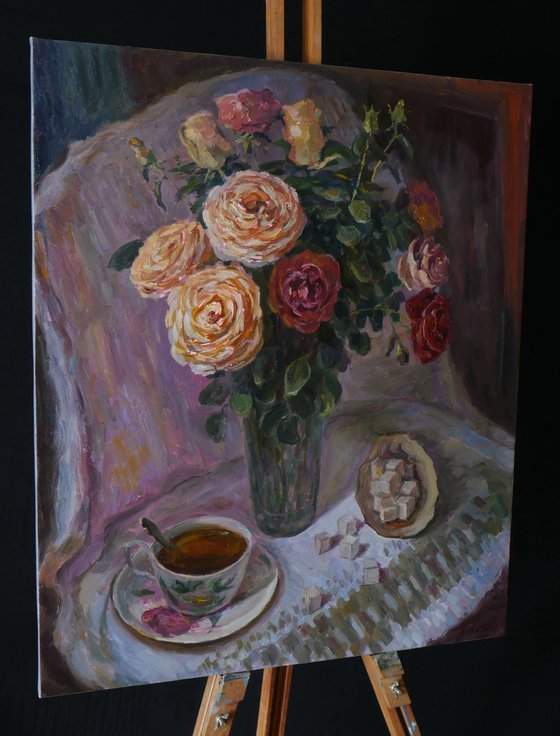 Morning Bouquet Of Roses