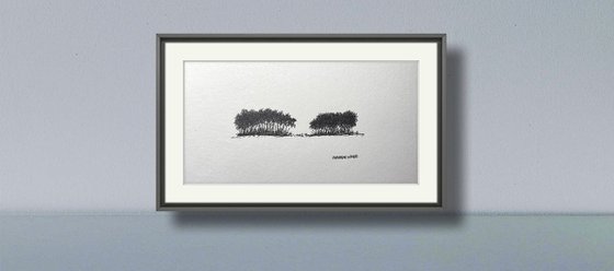 Trees in Pen and Ink - Norfolk Landscape English Countryside