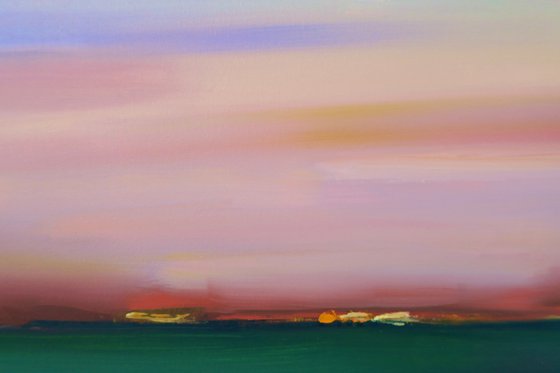 A peach sky
