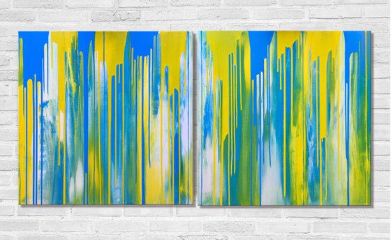 Sweet Summer Day - XL Diptych