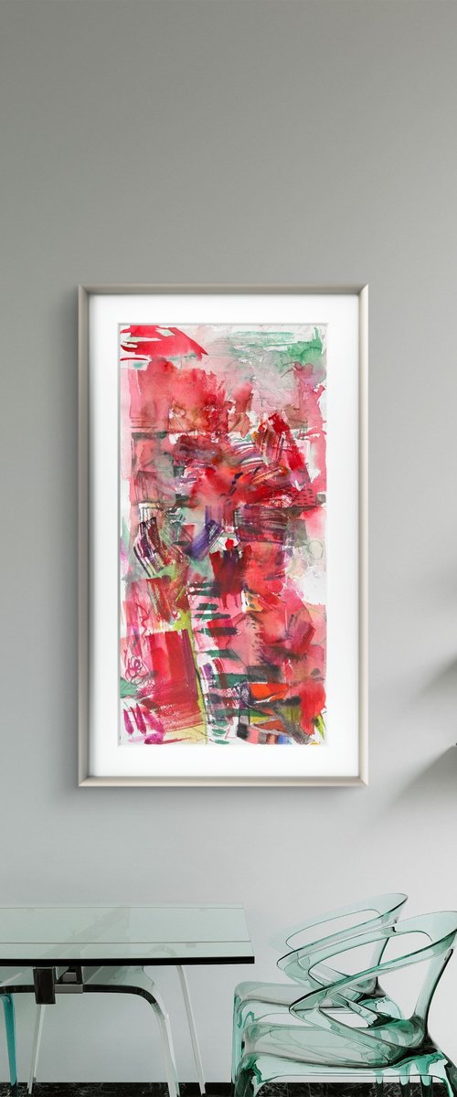 Abstract Landscape Red Poppies by Yuliia Sharapova