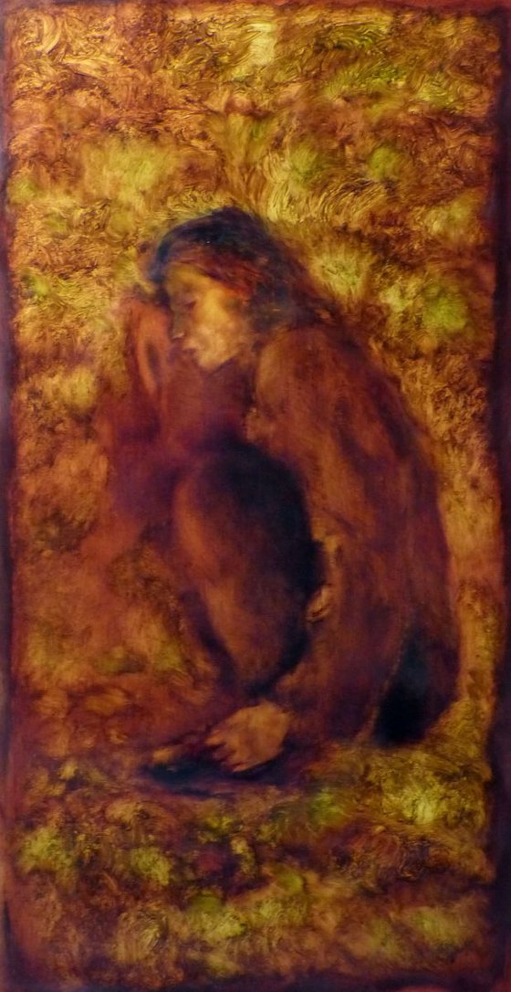 Autumnal portrait, oil on canvas, 100x50 cm