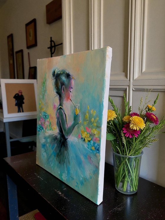 Little Girl Drinking Orange Juice