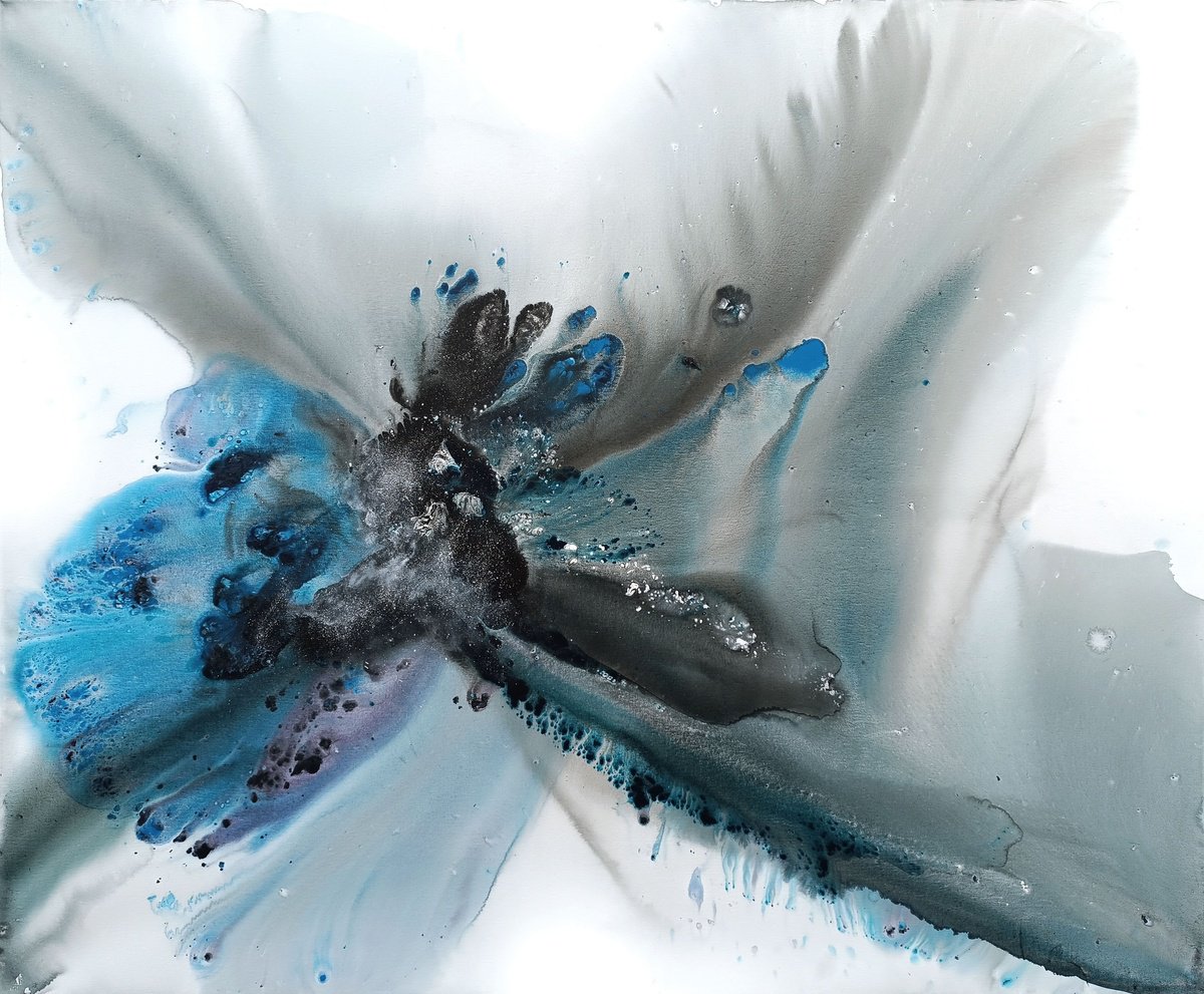 Abstract Acrylic Painting By Muriel Napoli, 47 X 39", Nature 435, Original Artwork