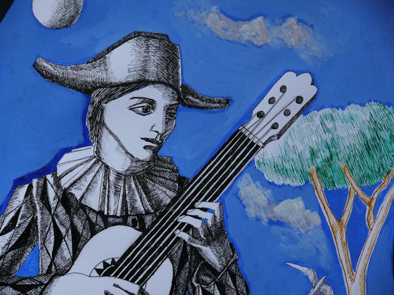 Harlequin With Guitar