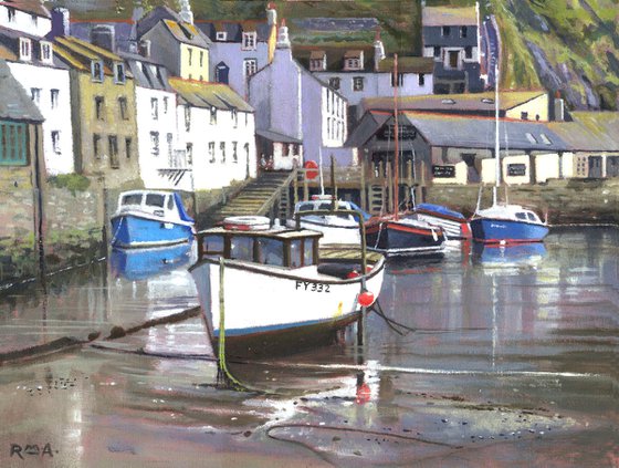 "Cornish Harbours - Polperro 4 - Incoming tide."