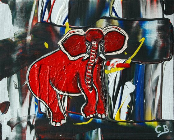 Abstract Elephant in motion