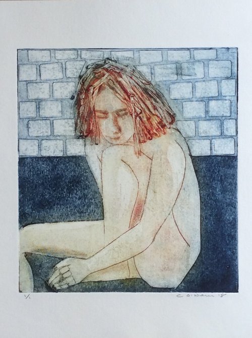 Orange Female Nude by Catherine O’Neill