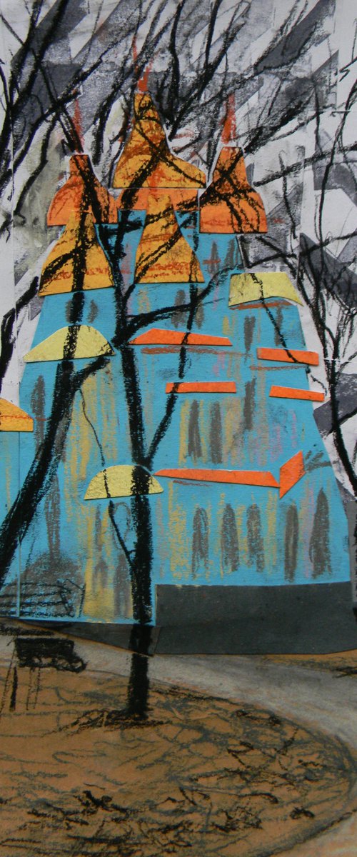 Church in November by Liudmyla Chemodanova