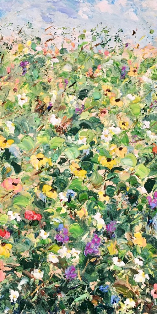 Field of flowers by Vilma Gataveckienė