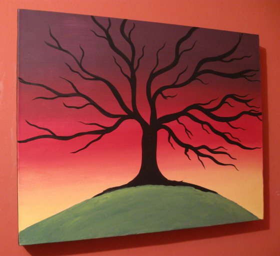 tree painting on canvas