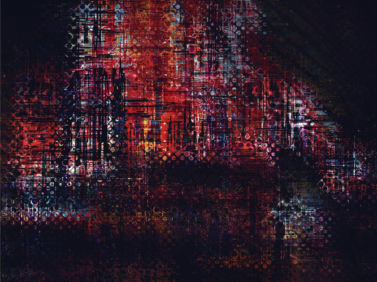 Abstract Cityscapes Print By Javier Diaz, 80 X 60, Ciudades Abstractas I/Xl Large Original Artwork, Original Artwork