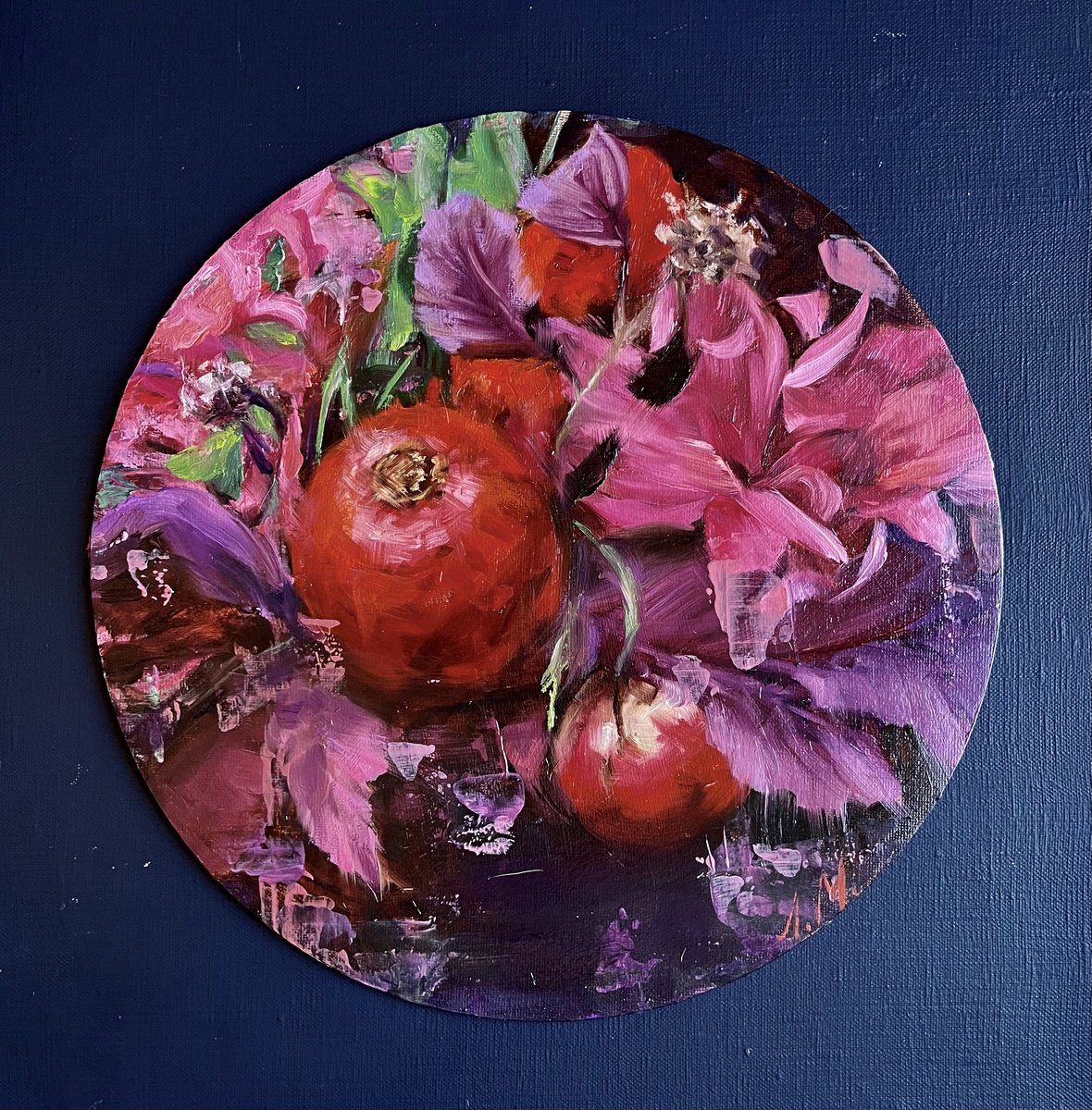 Pomegranate By Elena Mashajeva-Agraphiotis, 12 X 12, Artwork For Sale On Artfinder