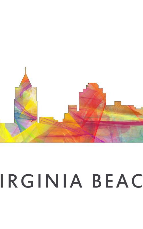 Virginia Beach Virginia Skyline WB1 by Marlene Watson