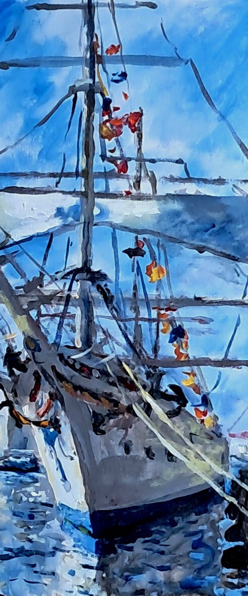 Sailing boat by Dimitris Voyiazoglou